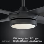Load image into Gallery viewer, Laritza 56 in Covered Outdoor Ceiling Fan with Light in Matte Black — light hardware detail