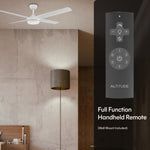 Load image into Gallery viewer, Laritza 56 in Covered Outdoor Ceiling Fan with Light in Matte White — remote, control and pull chain