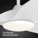 Load image into Gallery viewer, Gossamer 52/60 in Ceiling Fan with Light in Matte White — feature overview