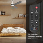 Load image into Gallery viewer, BOCA II 52 in Matter Smart Ceiling Fan with Light in Brushed Nickel / Slate Oak — remote, control and pull chain