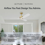 Load image into Gallery viewer, BOCA II 52 in Matter Smart Ceiling Fan with Light in Matte Champagne / Matte White — feature overview