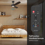 Load image into Gallery viewer, BOCA II 52 in Matter Smart Ceiling Fan with Light in Matte Black / Dark Driftwood — remote, control and pull chain