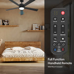Load image into Gallery viewer, Dawn 52 in Matter Smart Ceiling Fan with Light in Matte Black — remote, control and pull chain
