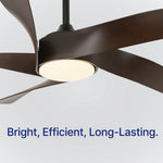 Load image into Gallery viewer, Mighty Condor 60 in Matter Smart Ceiling Fan with Light in Matte Black / Dark Brown — light hardware detail