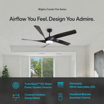 Load image into Gallery viewer, Mighty Condor 60 in Matter Smart Ceiling Fan with Light in Matte Black — feature overview