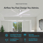 Load image into Gallery viewer, Mighty Condor 60 in Matter Smart Ceiling Fan with Light in Matte White — feature overview