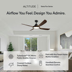 Load image into Gallery viewer, Sakai 56 in Matter Smart Ceiling Fan with Light in Matte Black / Dark Brown / Aged Bronze — feature overview