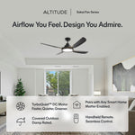 Load image into Gallery viewer, Sakai 56 in Matter Smart Ceiling Fan with Light in Matte Black / Aged Bronze — feature overview