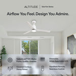 Load image into Gallery viewer, Solo 52 in Covered Outdoor Ceiling Fan with Light in Matte White — feature overview