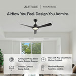 Load image into Gallery viewer, Trinity 52 in Matter Smart Ceiling Fan with Light in Matte Black — feature overview