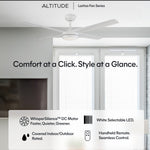 Load image into Gallery viewer, Laritza 56 in Covered Outdoor Ceiling Fan with Light in Matte White — feature overview
