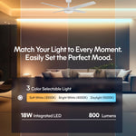Load image into Gallery viewer, Laritza 56 in Covered Outdoor Ceiling Fan with Light in Matte White — lighting, colour temperature and lumens
