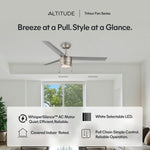 Load image into Gallery viewer, Tritour 44/52 in Pull Chain Ceiling Fan with Light in Brushed Nickel / Silver — feature overview
