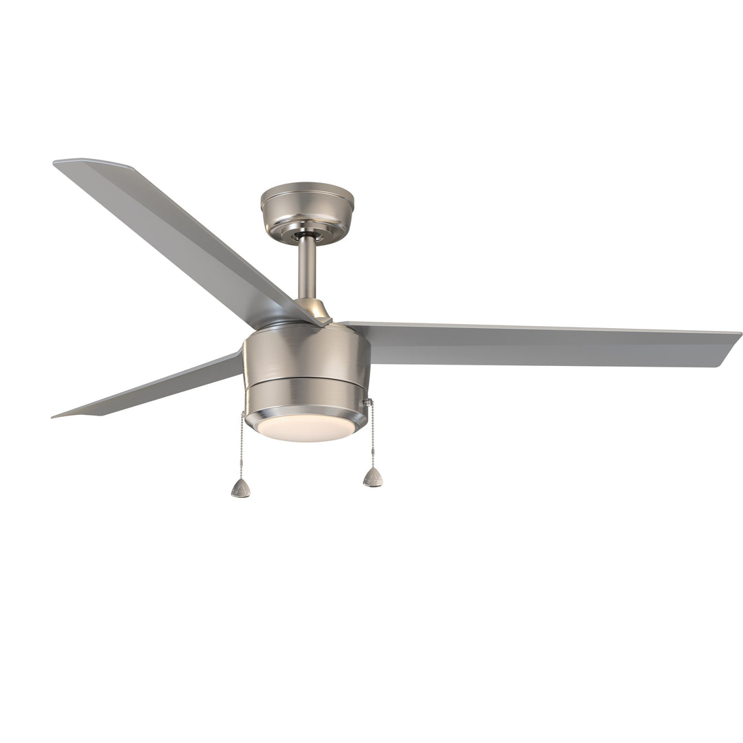 Tritour 44/52 in Pull Chain Ceiling Fan with Light in Brushed Nickel / Silver — hero / primary product image