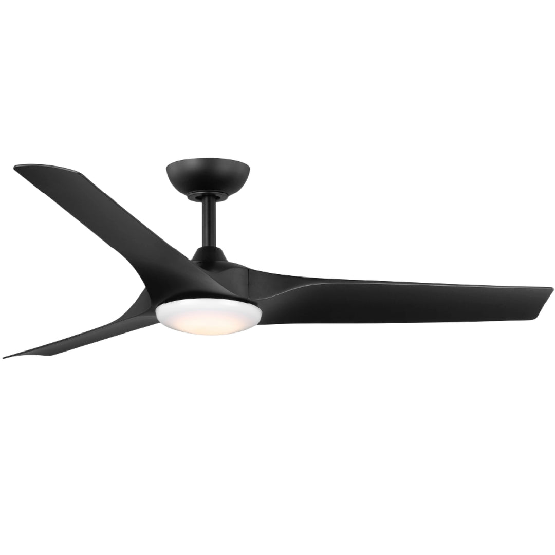 Gossamer 52/60 in Ceiling Fan with Light in Matte Black — primary product photo