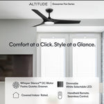 Load image into Gallery viewer, Gossamer 52/60 in Ceiling Fan with Light in Matte Black — feature overview

