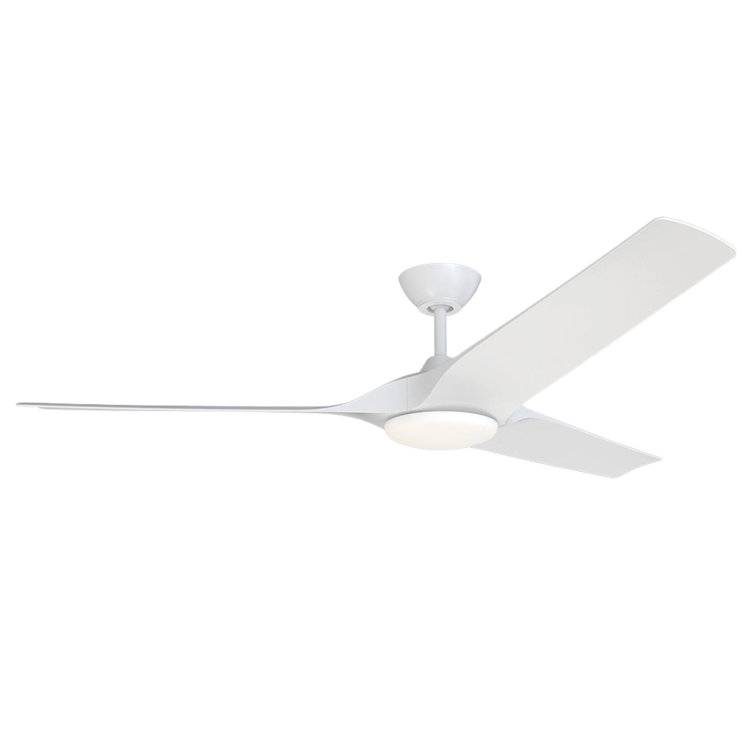 Gossamer 52/60 in Ceiling Fan with Light in Matte White — primary product photo