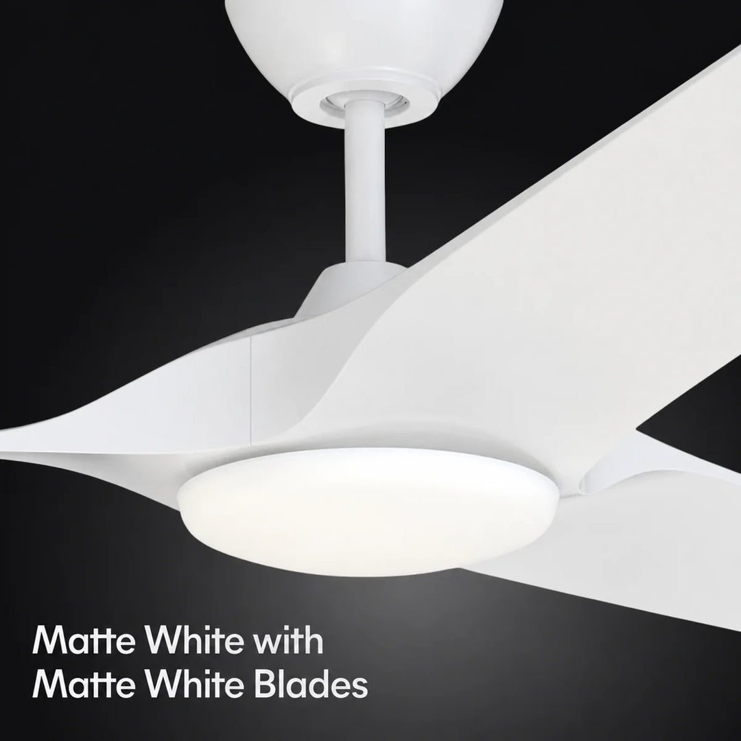 Gossamer 52/60 in Ceiling Fan with Light in Matte White — finish and material detail