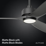 Load image into Gallery viewer, BOCA II 52 in Matter Smart Ceiling Fan with Light in Matte Black — finish and material detail
