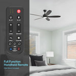 Load image into Gallery viewer, Dragonfly 56 in Matter Smart Ceiling Fan with Light in Matte Black / Blackened Oak / Dark Walnut — remote, control and pull chain
