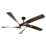 Load image into Gallery viewer, Mighty Condor 60 in Matter Smart Ceiling Fan with Light in Matte Black / Dark Brown — primary product photo
