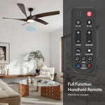Load image into Gallery viewer, Mighty Condor 60 in Matter Smart Ceiling Fan with Light in Matte Black / Dark Brown — remote, control and pull chain
