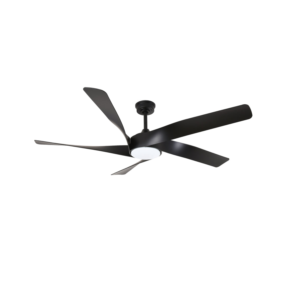 Mighty condor 60 in matter smart ceiling fan with light in matte black — primary product photo