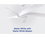 Load image into Gallery viewer, Mighty Condor 60 in Matter Smart Ceiling Fan with Light in Matte White — finish and material detail
