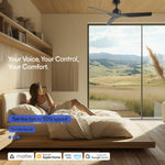 Load image into Gallery viewer, Skylark 52 in Matter Smart Ceiling Fan Without Light in Matte Black — Matter smart-home compatibility
