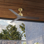 Load image into Gallery viewer, Skylark 52 in Matter Smart Ceiling Fan Without Light in Matte Champagne / Dark Brown — in-room lifestyle view
