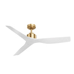 Load image into Gallery viewer, Skylark 52 in Matter Smart Ceiling Fan Without Light in Matte Champagne / Matte White — primary product photo
