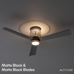 Load image into Gallery viewer, Moxy 52 in Matter Smart Cage Ceiling Fan with Light in Matte Black — finish and material detail
