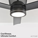 Load image into Gallery viewer, Moxy 52 in Matter Smart Cage Ceiling Fan with Light in Matte Black — light hardware detail
