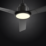 Load image into Gallery viewer, Trinity 52 in Matter Smart Ceiling Fan with Light in Matte Black — light hardware detail
