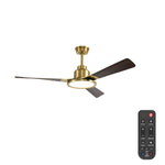 Load image into Gallery viewer, Trinity 52 in Matter Smart Ceiling Fan with Light in Matte Champagne / Dark Bronze — light hardware detail
