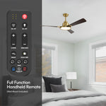 Load image into Gallery viewer, Trinity 52 in Matter Smart Ceiling Fan with Light in Matte Champagne / Dark Bronze — remote, control and pull chain
