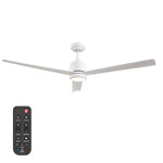 Load image into Gallery viewer, Troy 60 in Covered Outdoor Ceiling Fan with Light in Matte White — remote, control and pull chain
