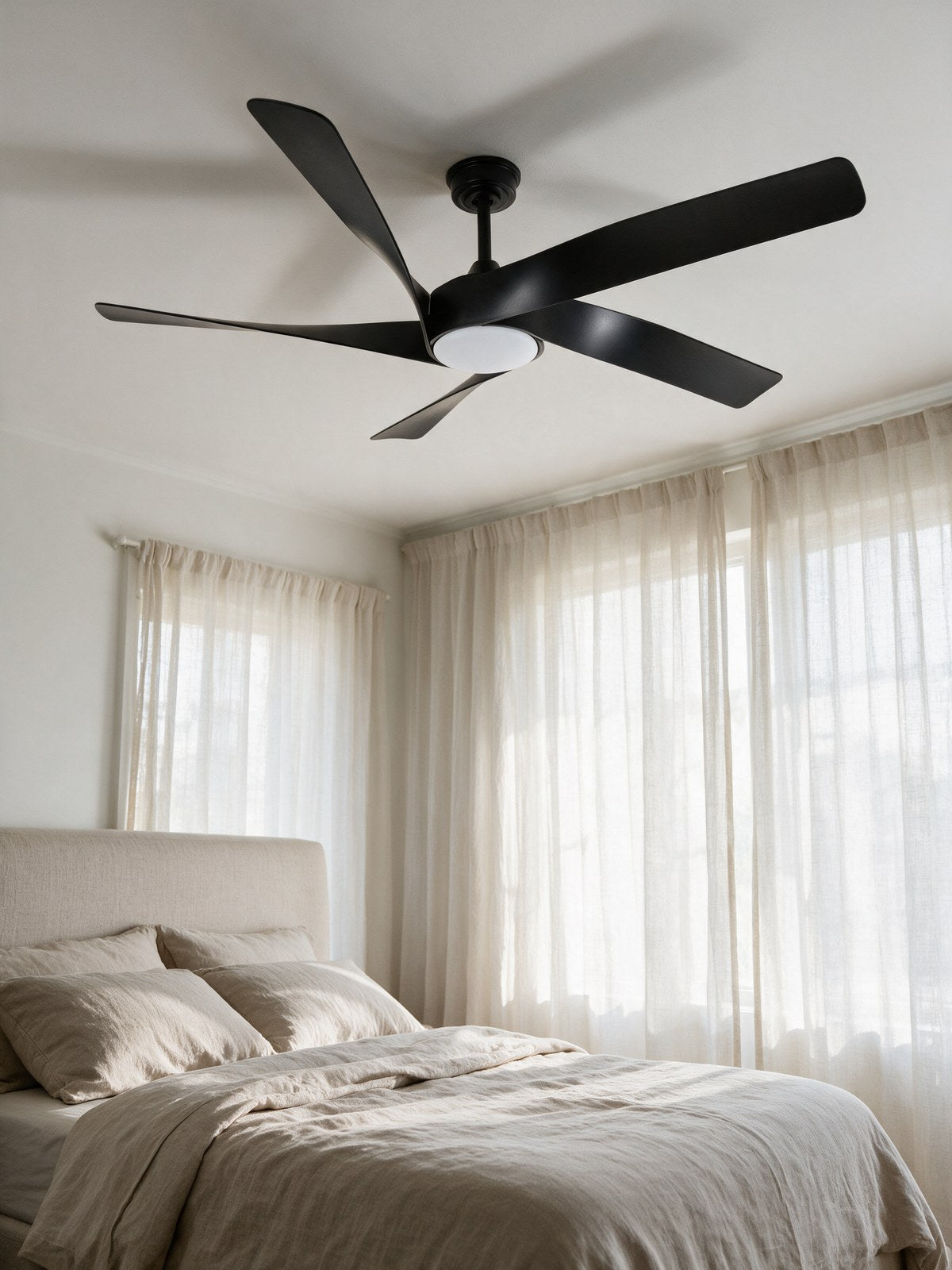 Mighty condor dc ceiling fan in a bedroom
